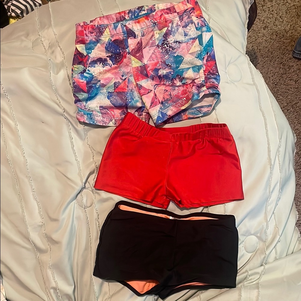 Red and Pink Vibrant Patterned Shorts for Summer